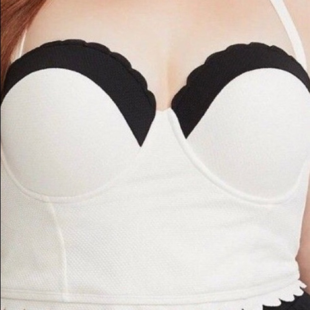 Torrid Ivory W/ Black Swim top